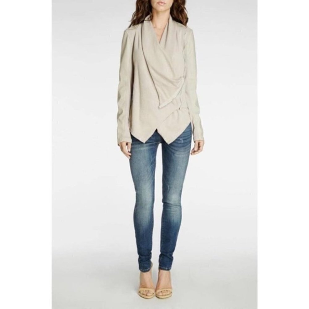 Blank NYC | Mixed Media Leather Drape Jacket NWT